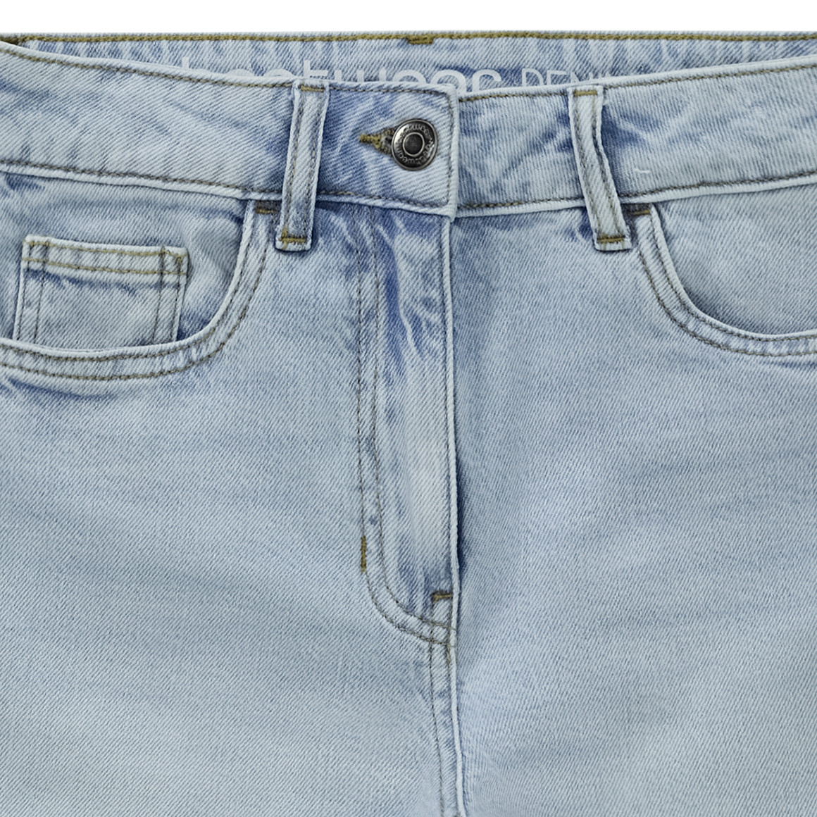 Meisjesjeansshorts met omslag