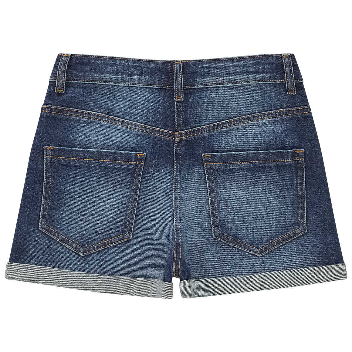 Meisjesjeansshorts met omslag