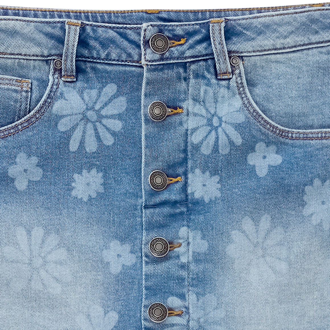 Mädchen Jeansrock mit integrierter Shorts