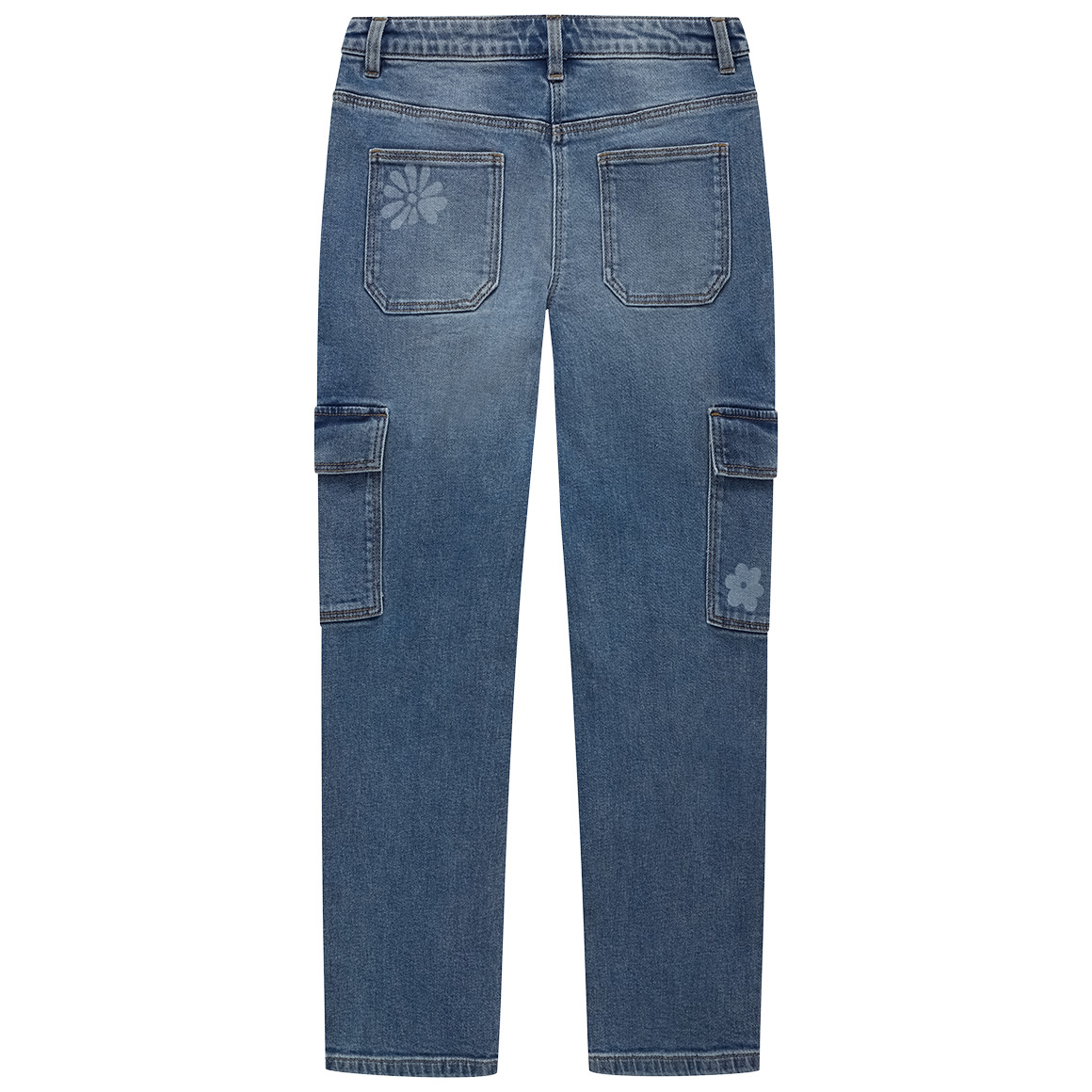 Mädchen Loose-Jeans im Cargo-Style