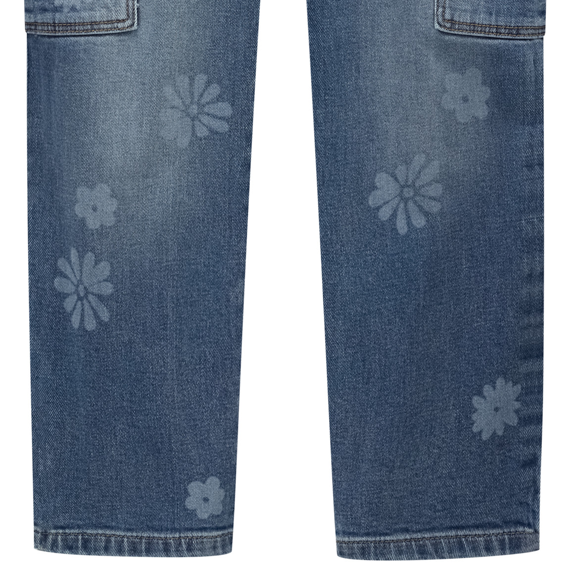 Mädchen Loose-Jeans im Cargo-Style