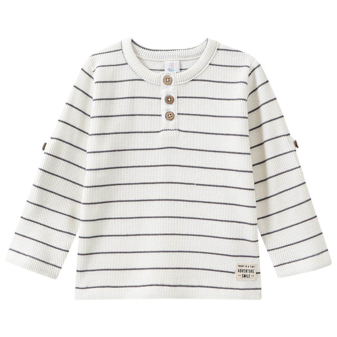 Baby Langarmshirt mit Knopfleiste