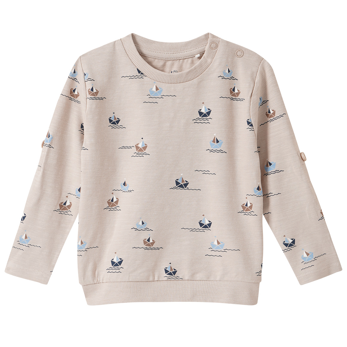 Baby Langarmshirt mit Schiff-Motiven