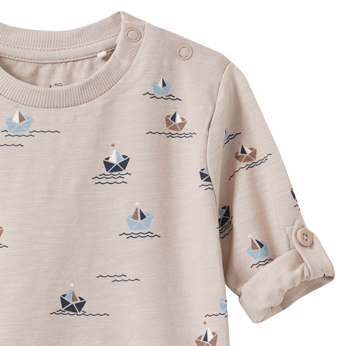 Baby Langarmshirt mit Schiff-Motiven