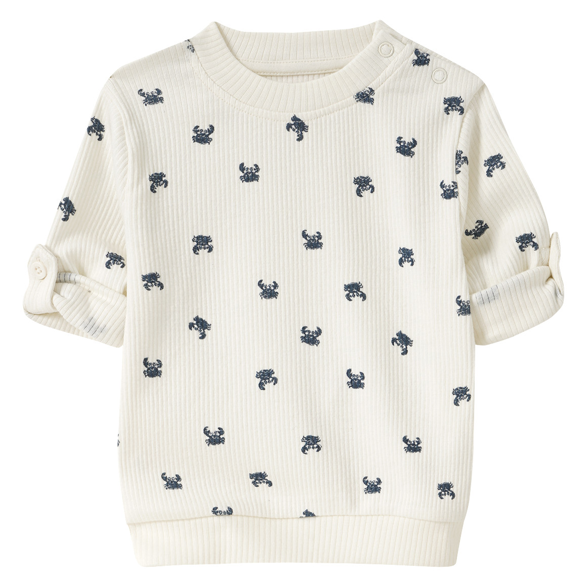 Baby Langarmshirt mit Krabben-Allover
