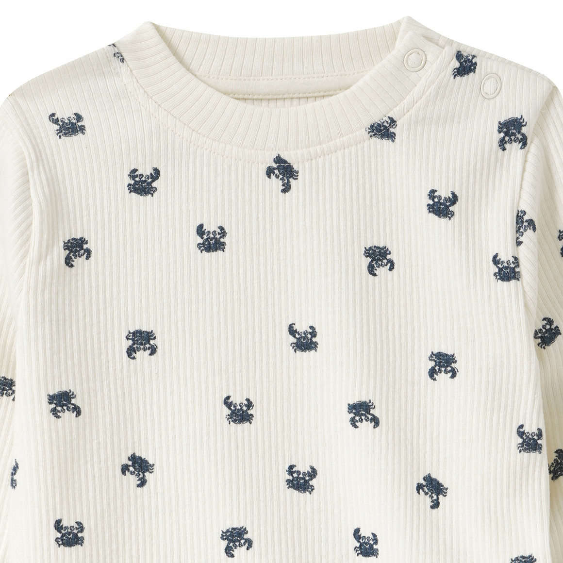 Baby Langarmshirt mit Krabben-Allover