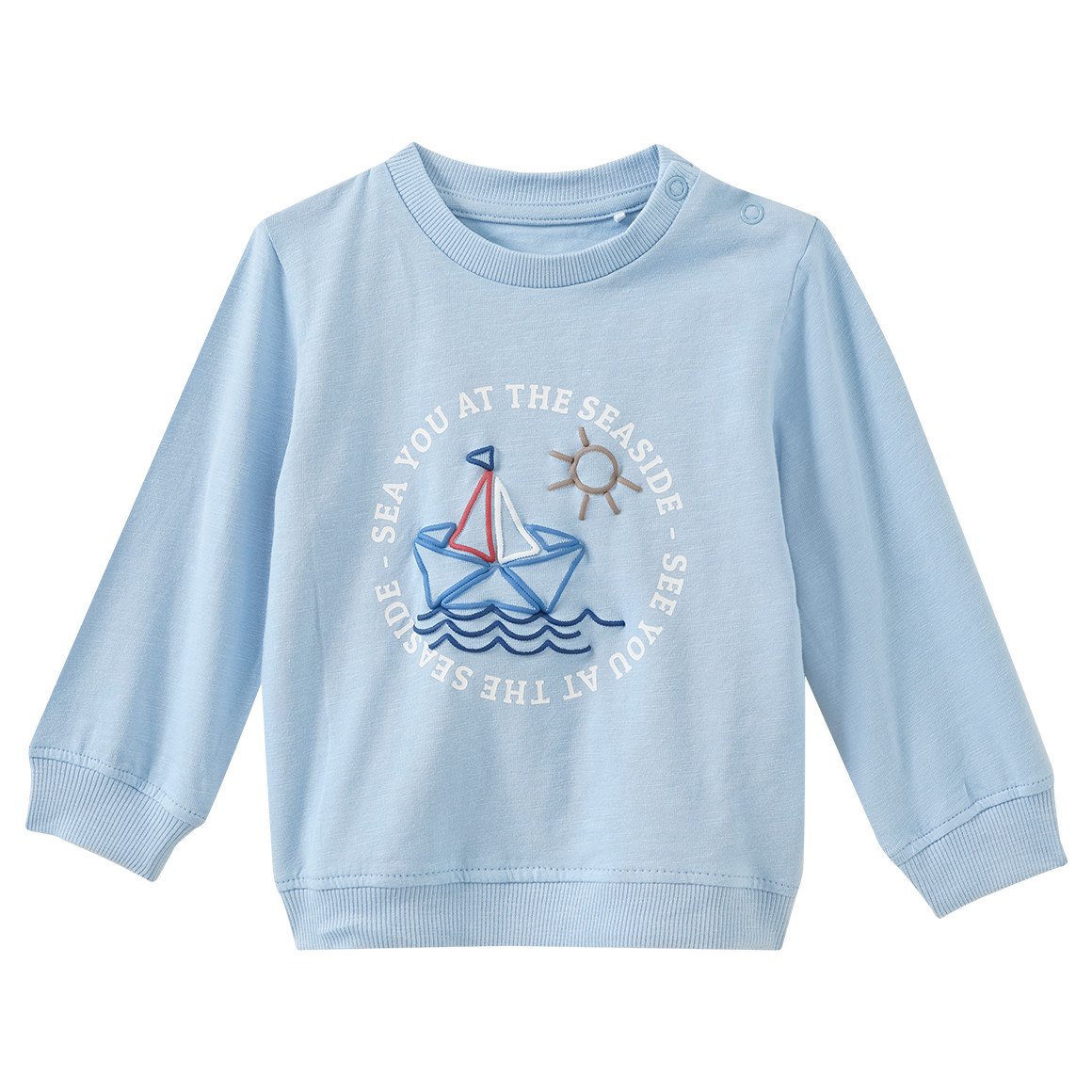 Baby Langarmshirt mit Schiff-Print