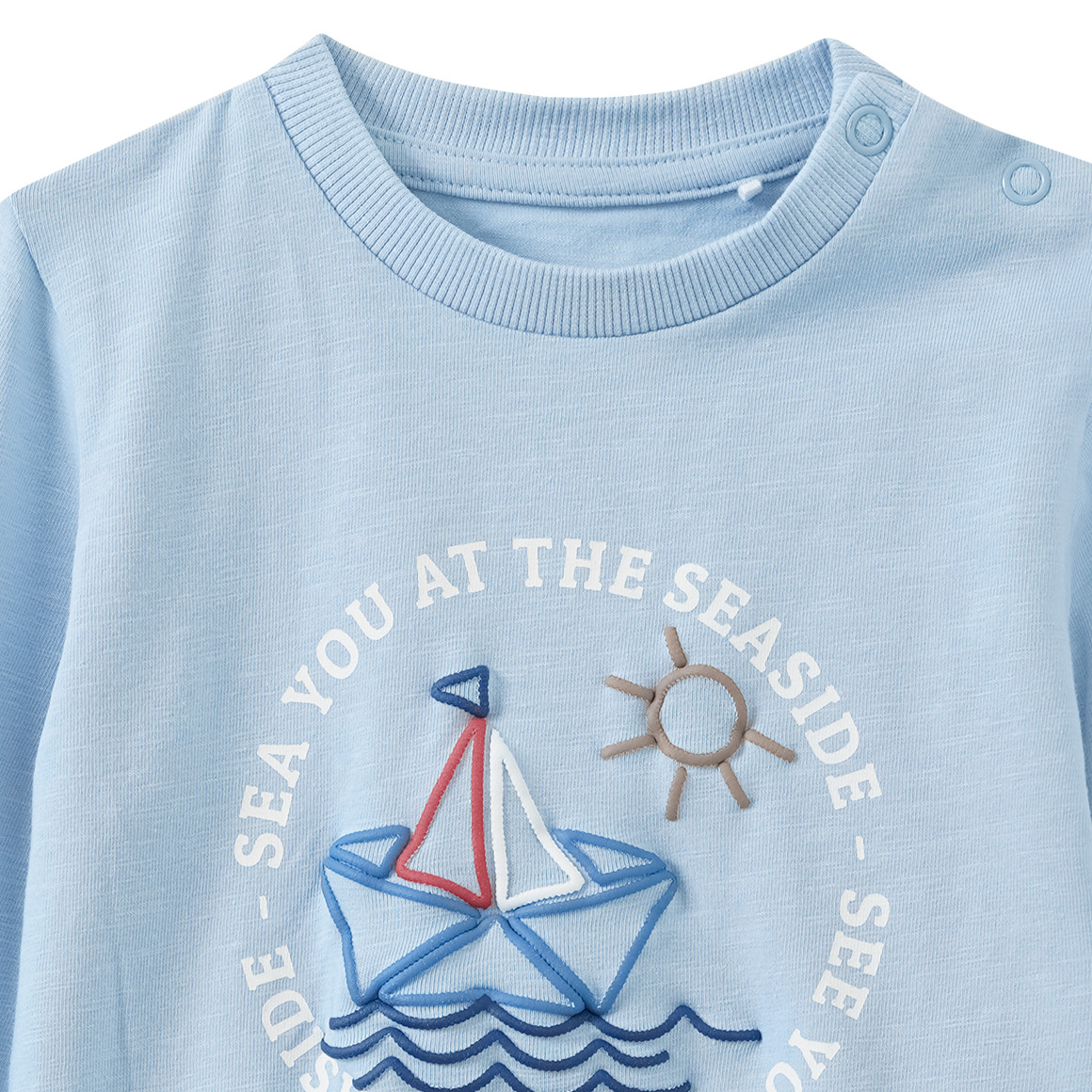 Baby Langarmshirt mit Schiff-Print