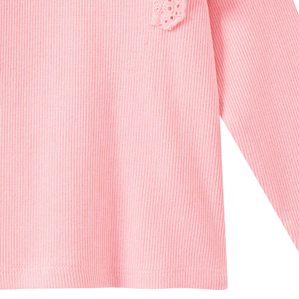 Mädchen Langarmshirt mit Häkelspitze