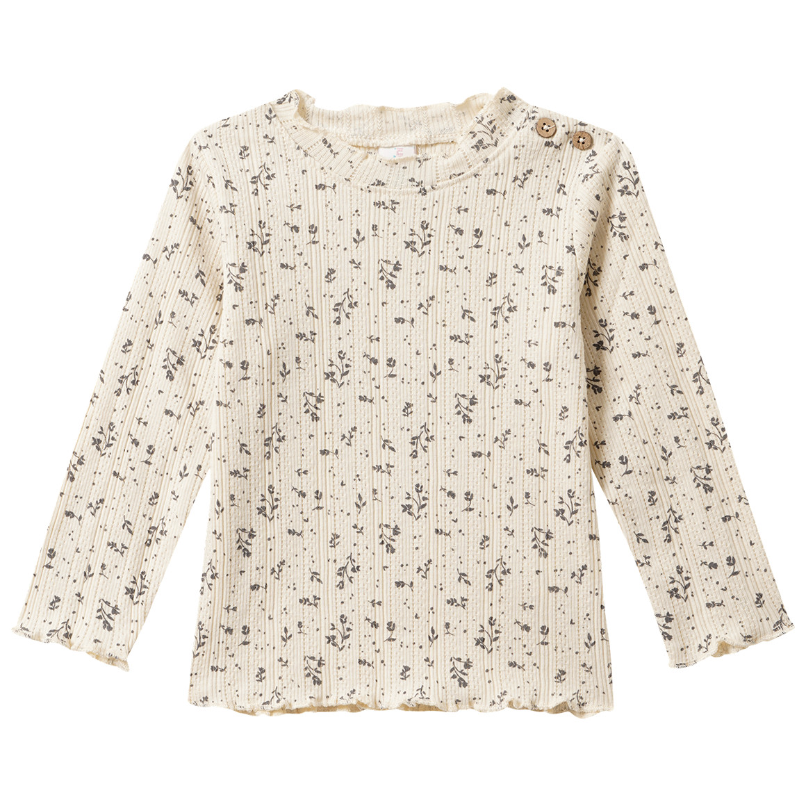 Baby Langarmshirt mit floralem Muster