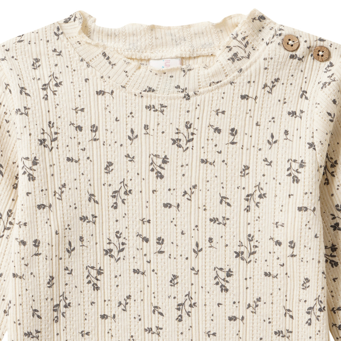 Baby Langarmshirt mit floralem Muster