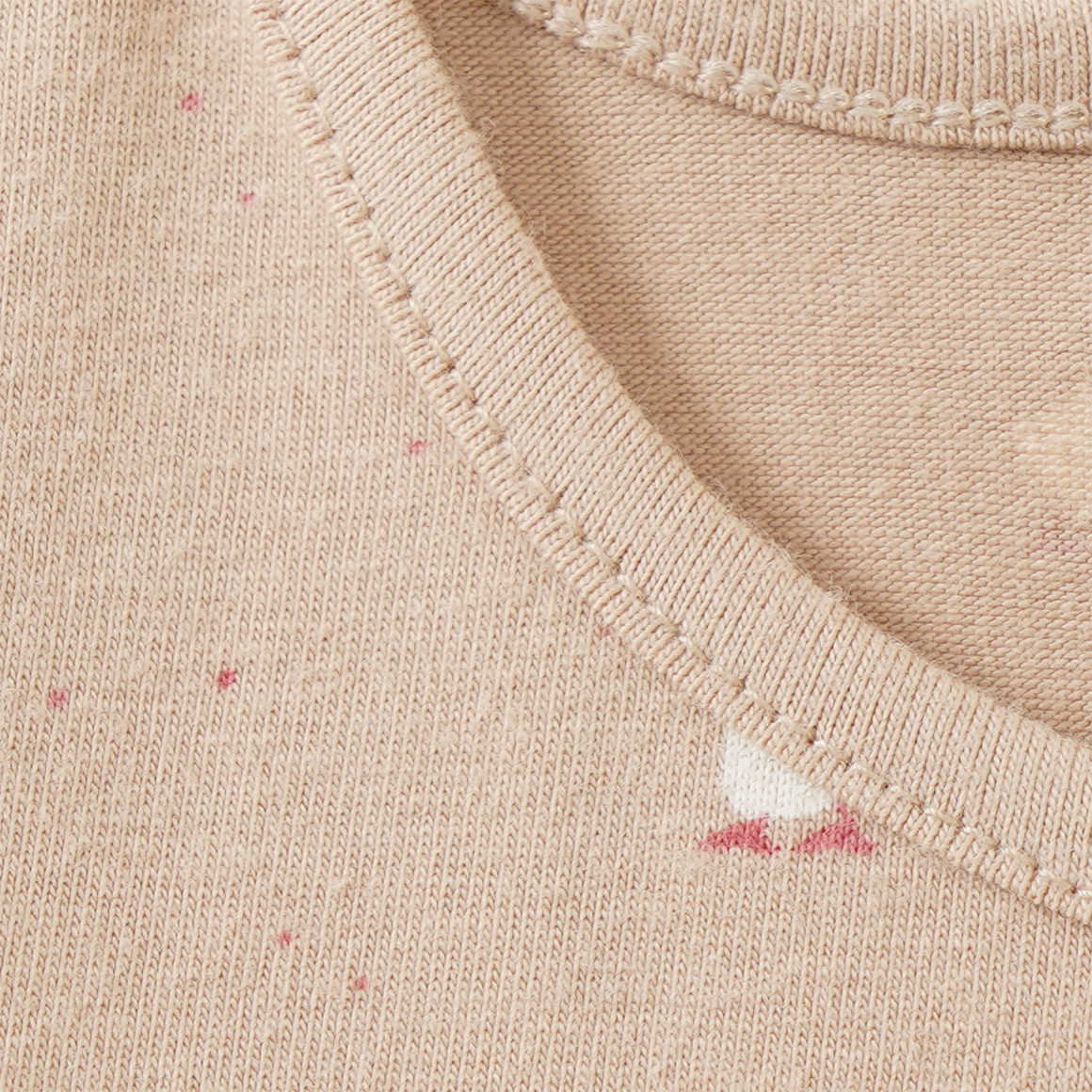 Babyshirt met lange mouwen en gansjes allover