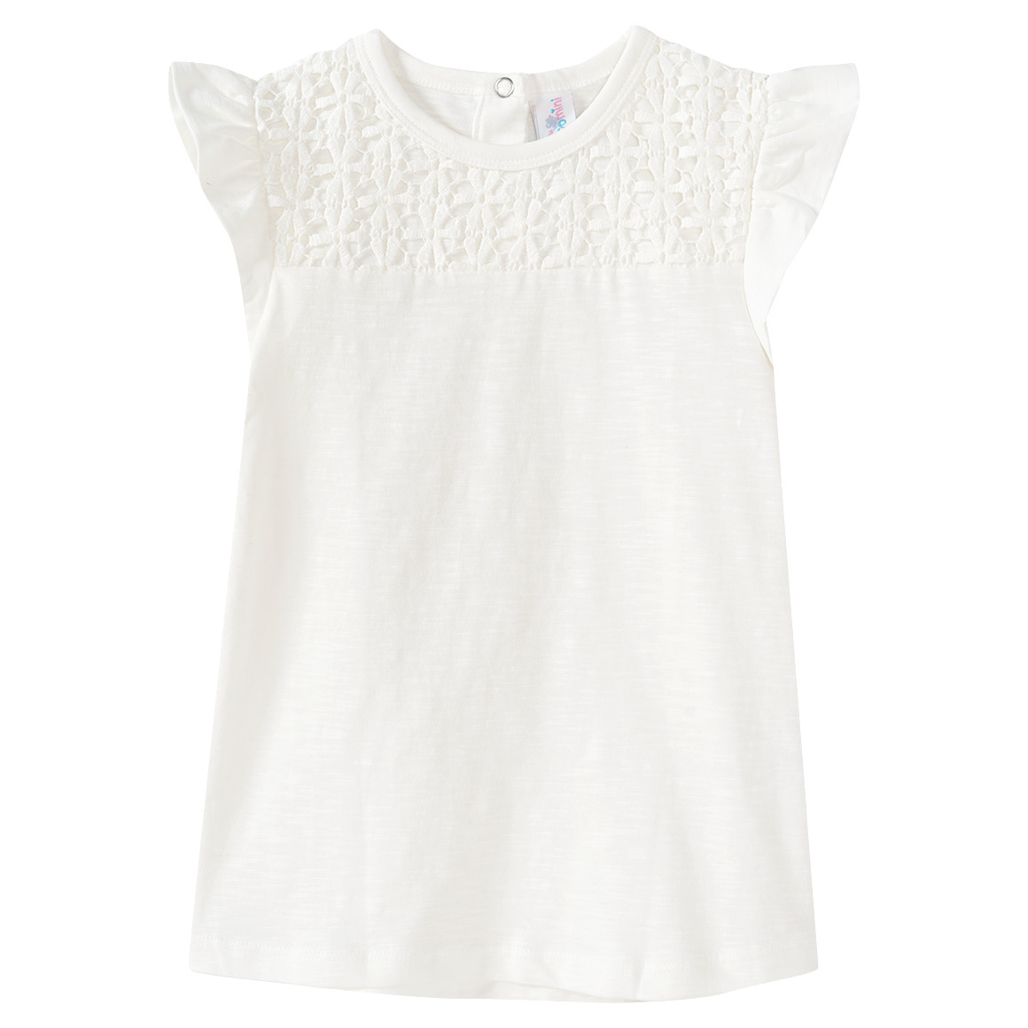 Baby T-Shirt mit Häkelspitze