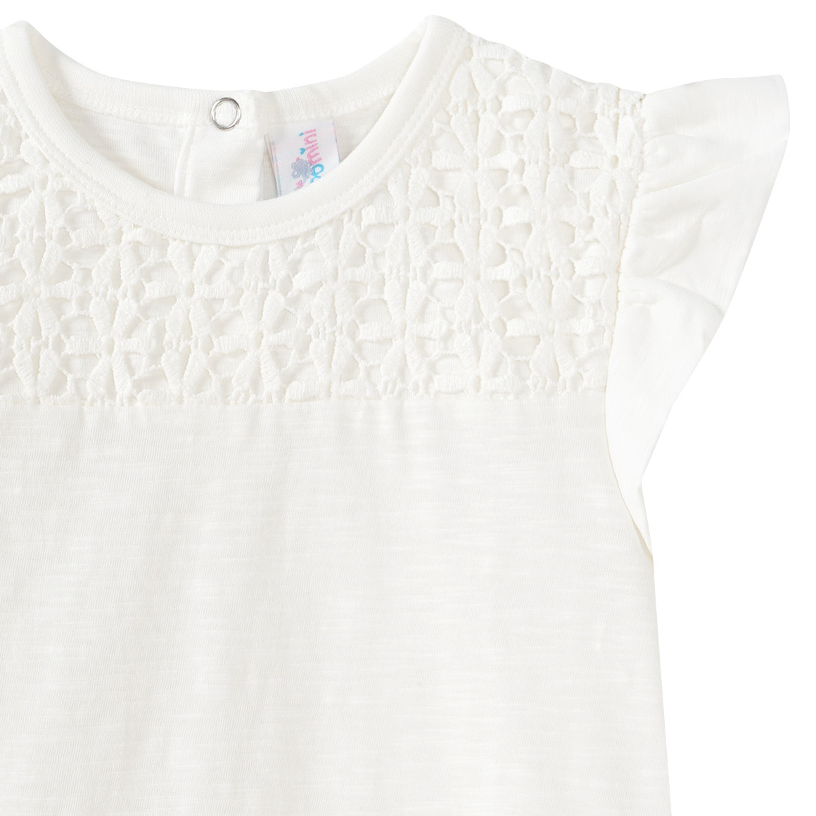 Baby T-Shirt mit Häkelspitze
