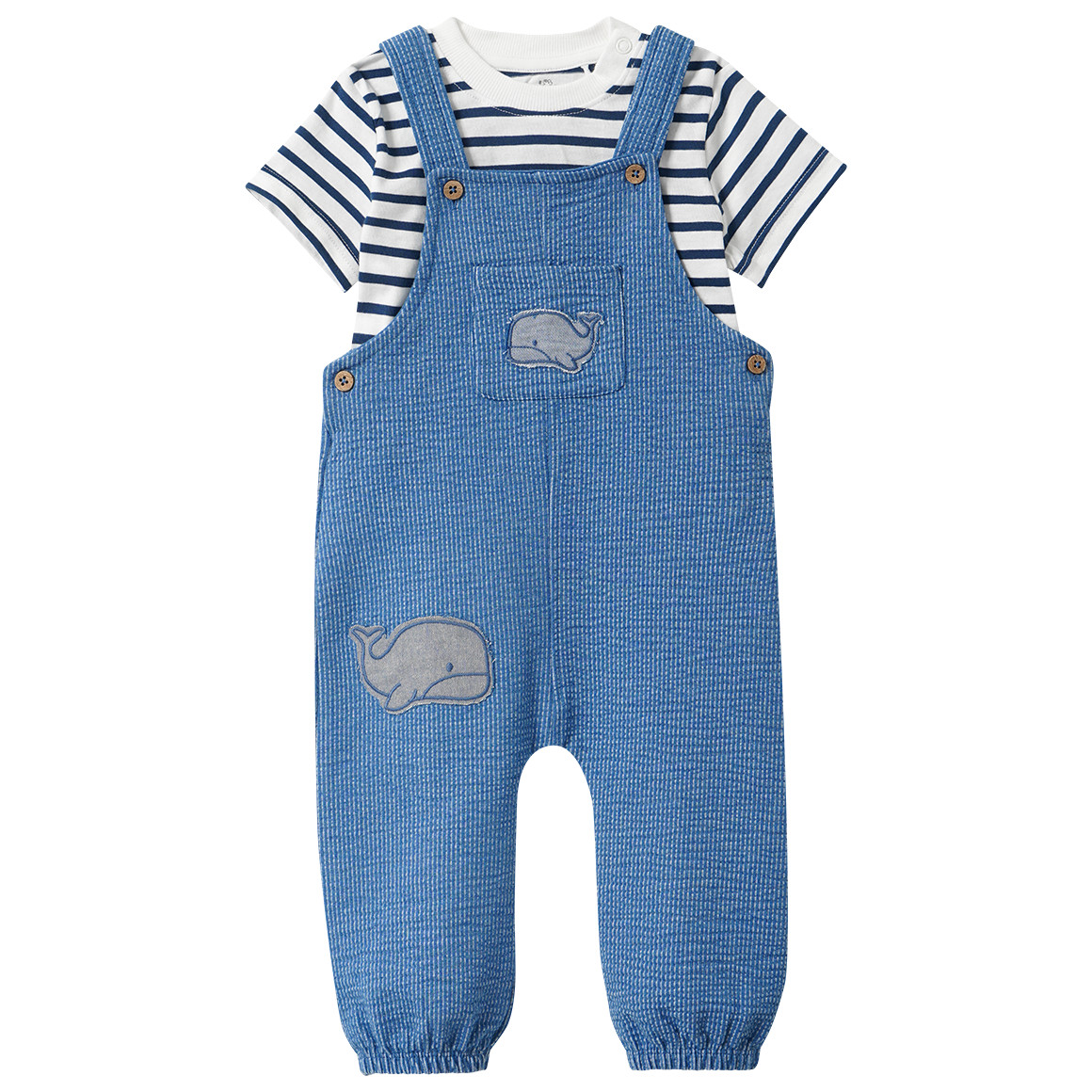 Newborn Set mit Latzhose und T-Shirt