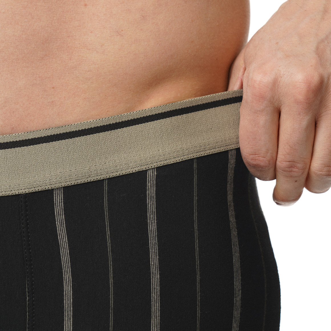 Gestreepte retroshort voor heren