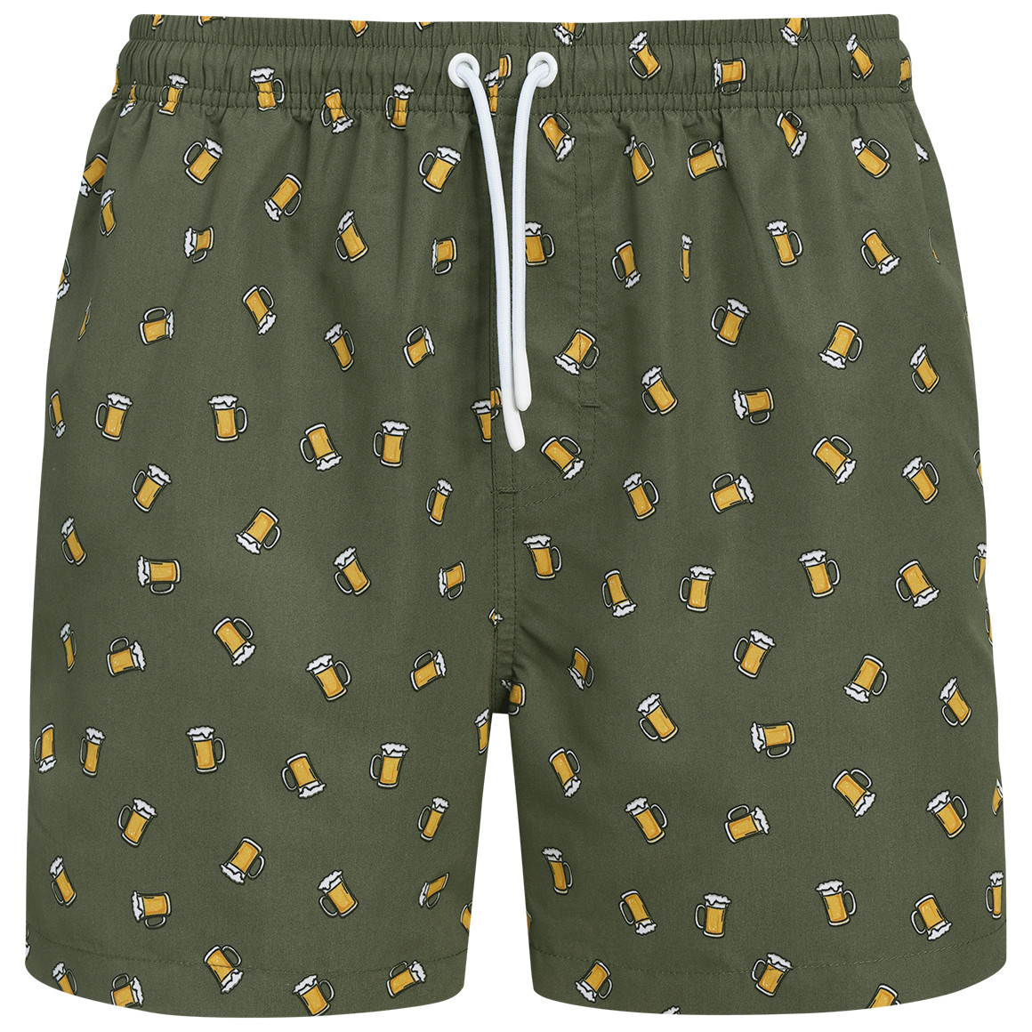 Herren Badeshorts mit Bier-Motiven