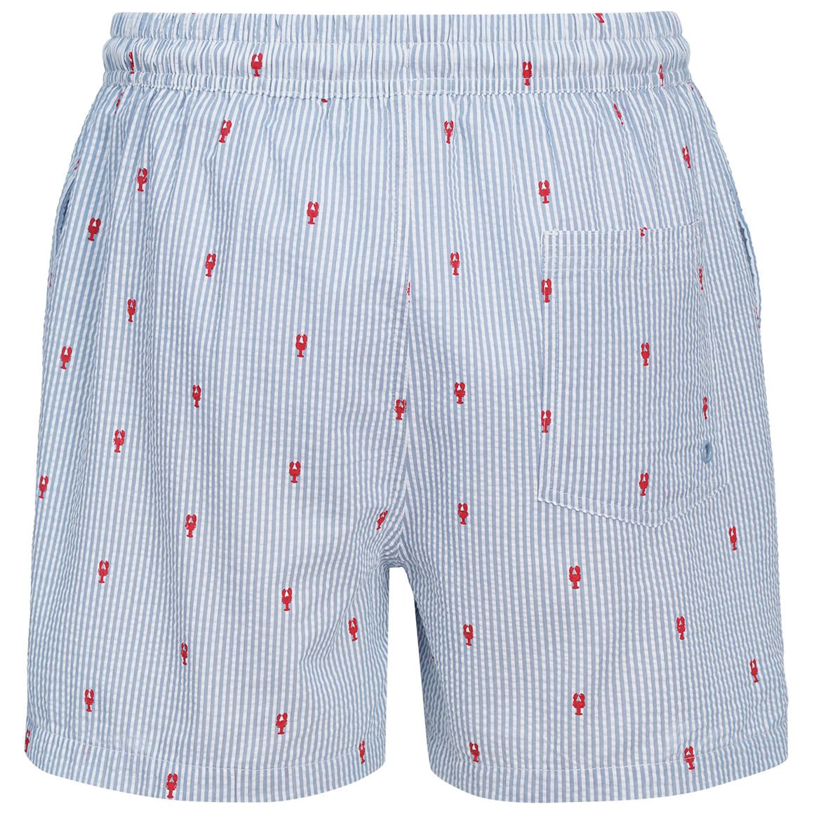 Herren Seersucker-Badeshorts mit Streifen