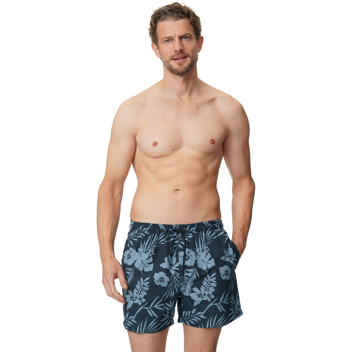 Herren Badeshorts mit floralem Muster