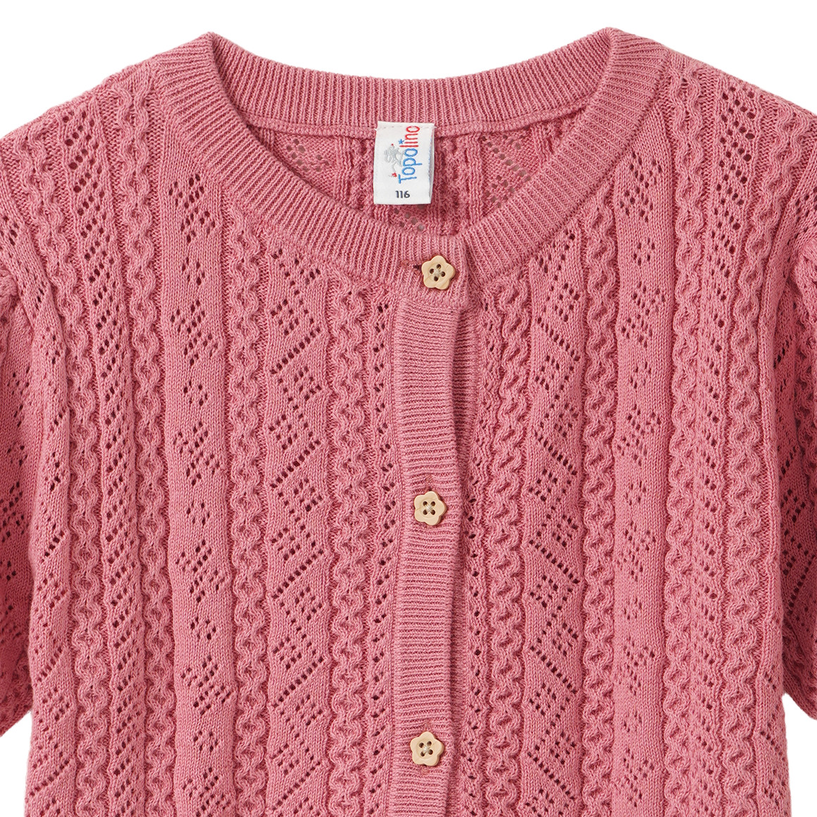 Mädchen Strick-Shirt mit Ajour-Muster