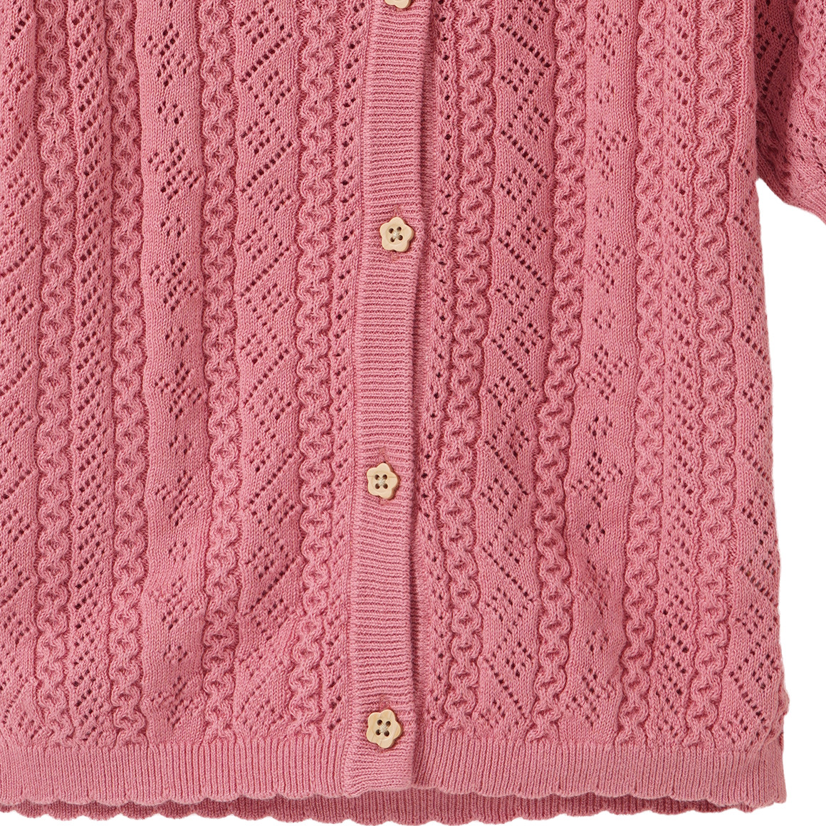 Mädchen Strick-Shirt mit Ajour-Muster