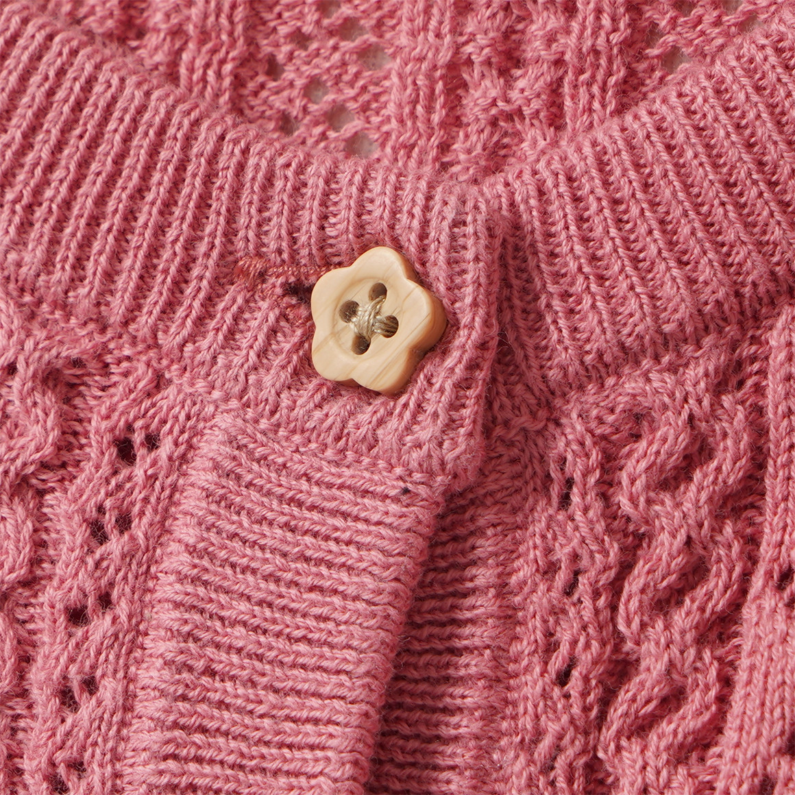 Mädchen Strick-Shirt mit Ajour-Muster