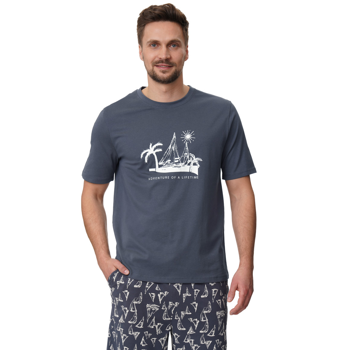 Herren Schlafshirt mit Print