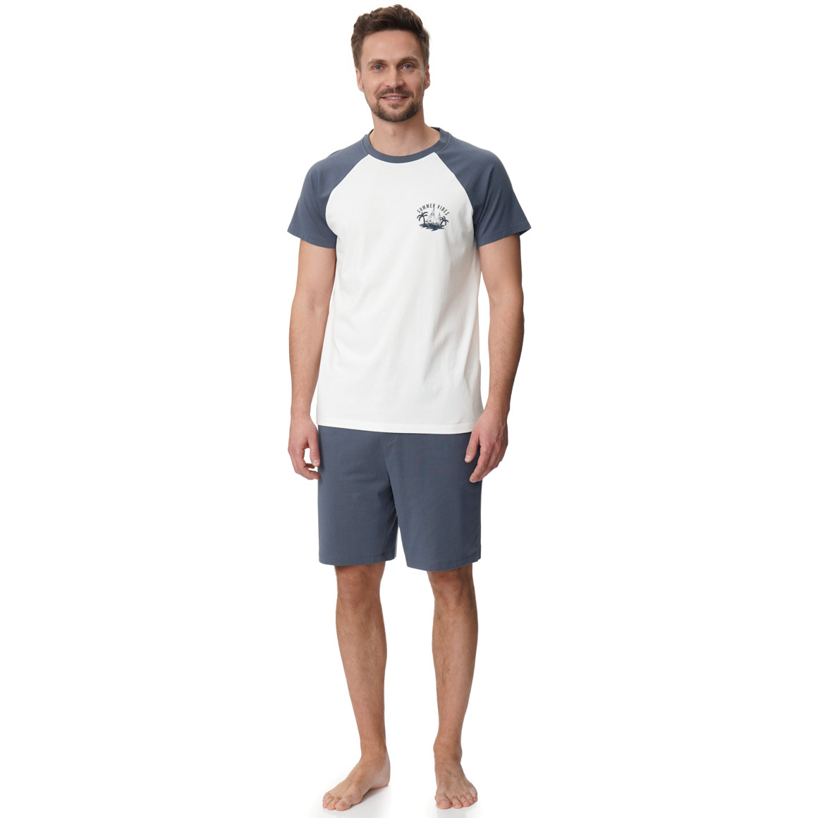 Katoenen slaapshort voor heren