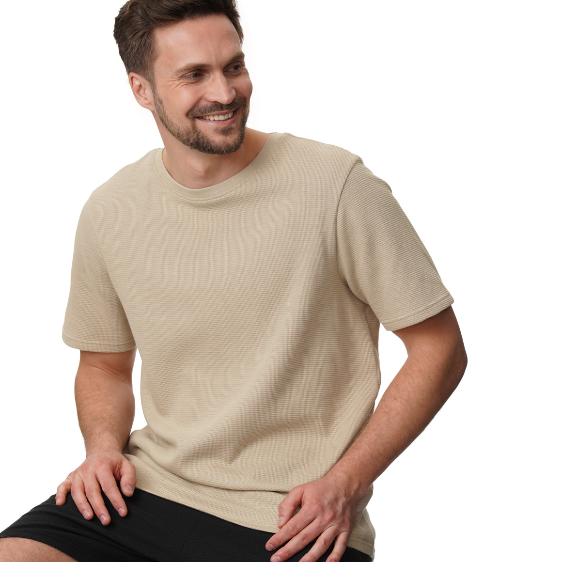 Herren Shorty mit Waffelstruktur