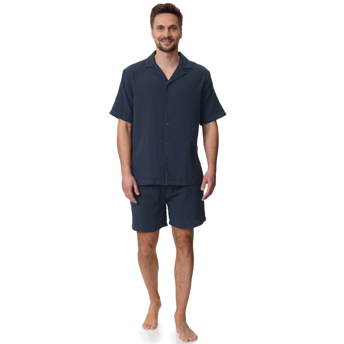 Herren Musselin-Shorty unifarben