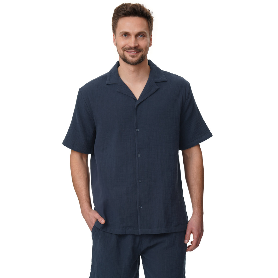Herren Musselin-Shorty unifarben