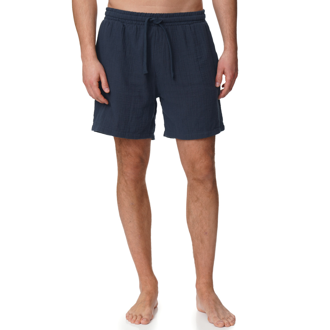 Herren Musselin-Shorty unifarben