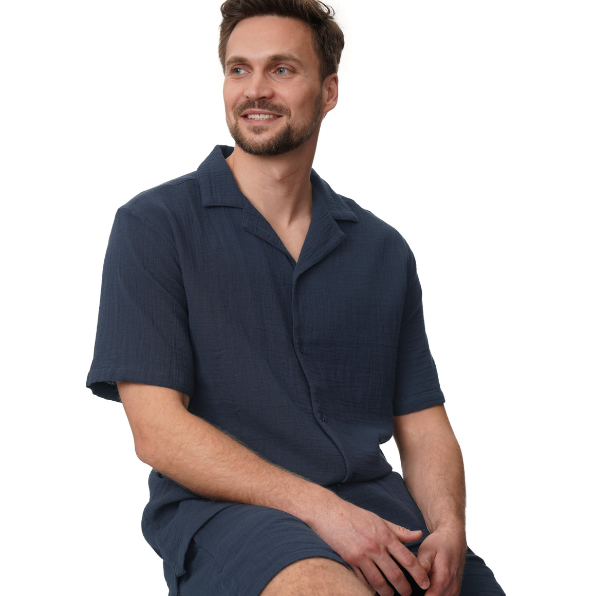 Herren Musselin-Shorty unifarben