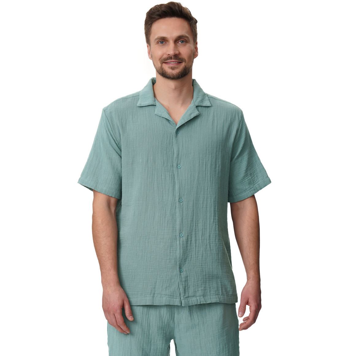Herren Musselin-Shorty unifarben