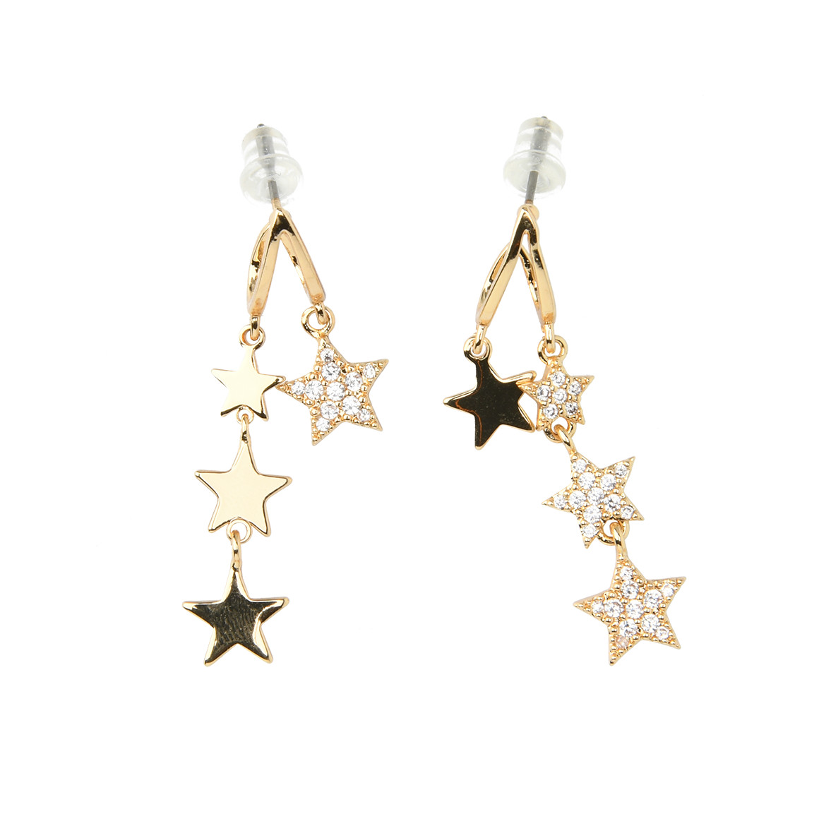 1 paar damesoorbellen in gouden look