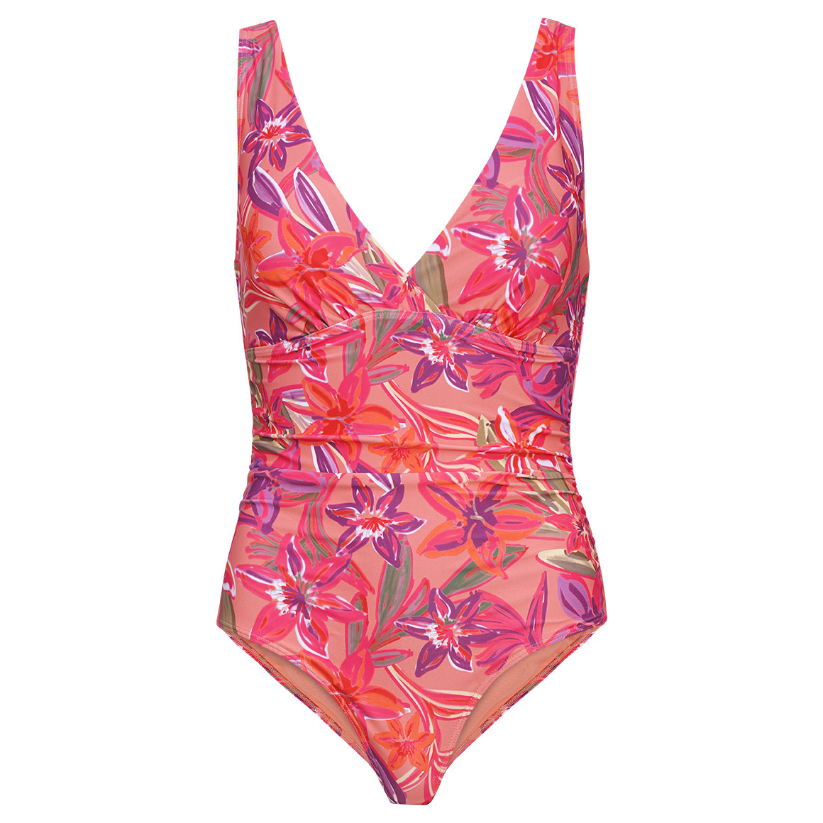 Damen Shape-Badeanzug mit Blumen-Print