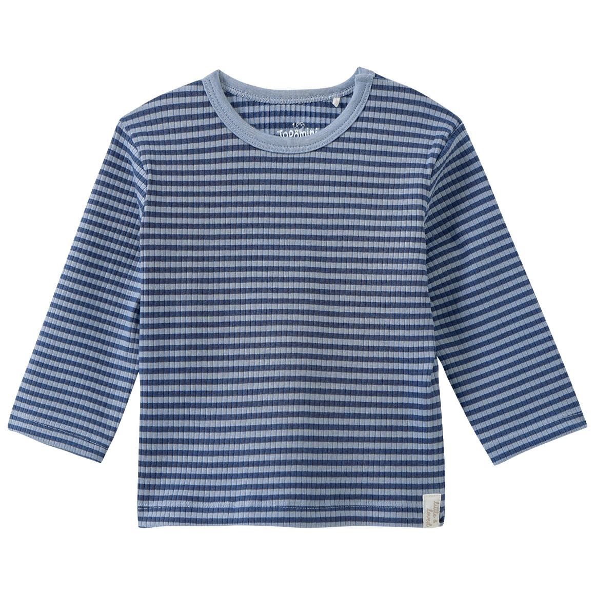 Newborn Langarmshirt mit Rippstruktur