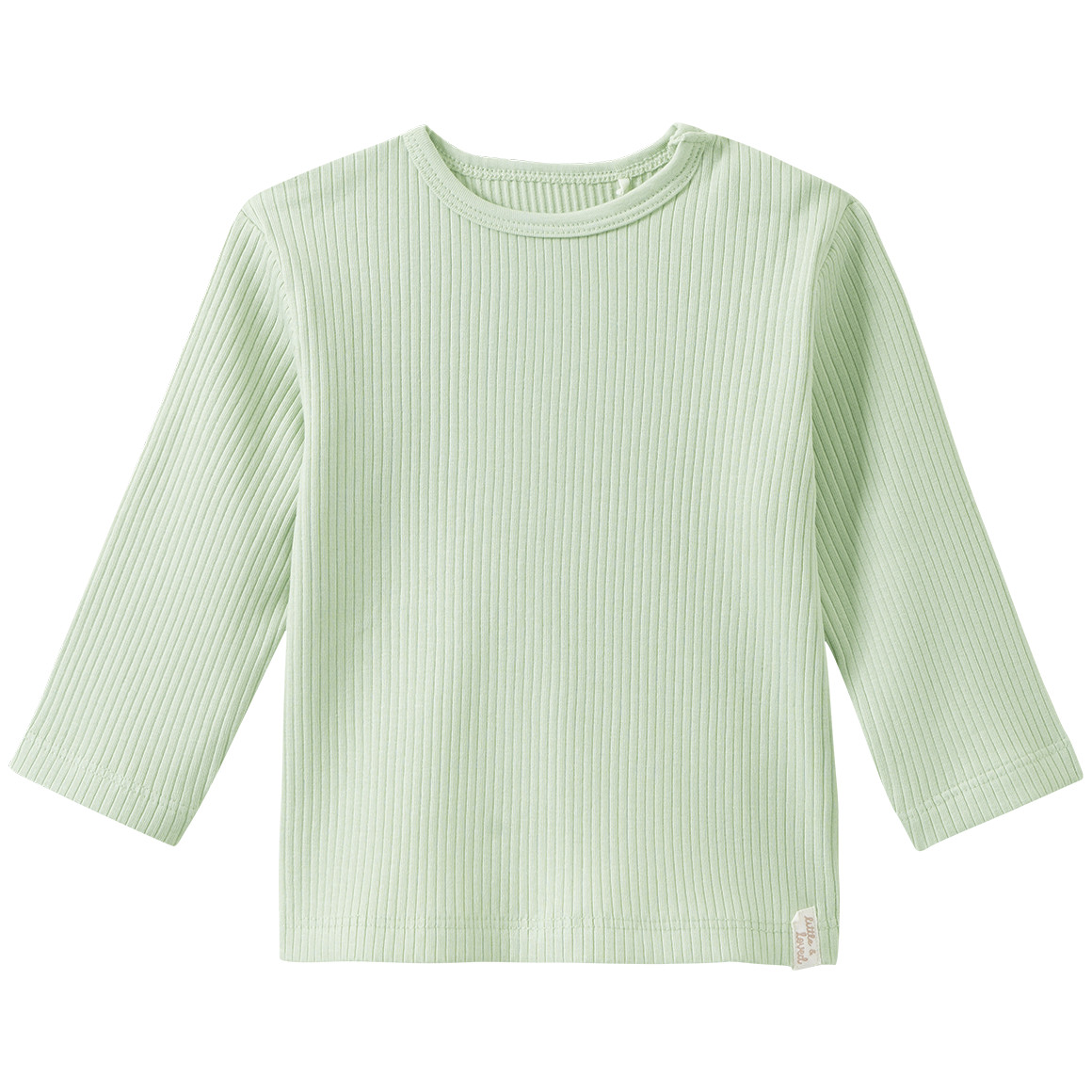 Newborn Langarmshirt mit Rippstruktur