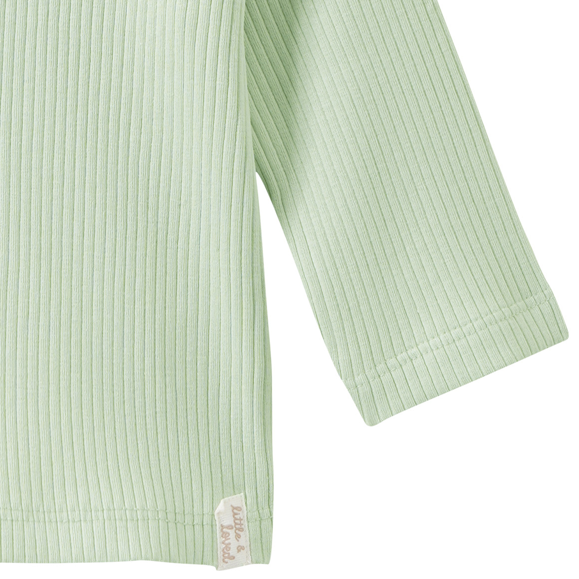 Newborn Langarmshirt mit Rippstruktur