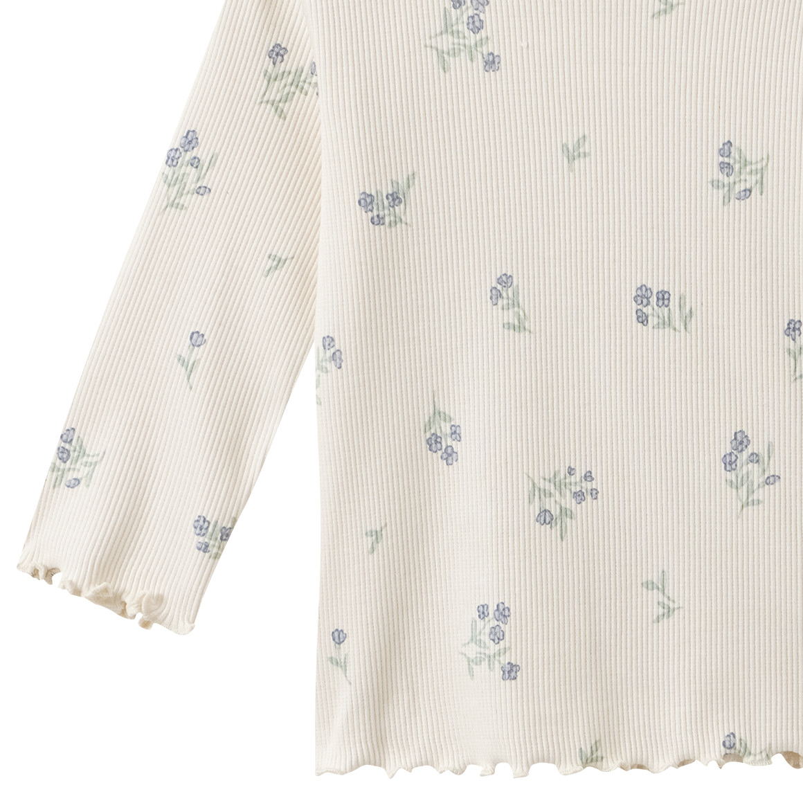 Newborn Langarmshirt mit Rippstruktur