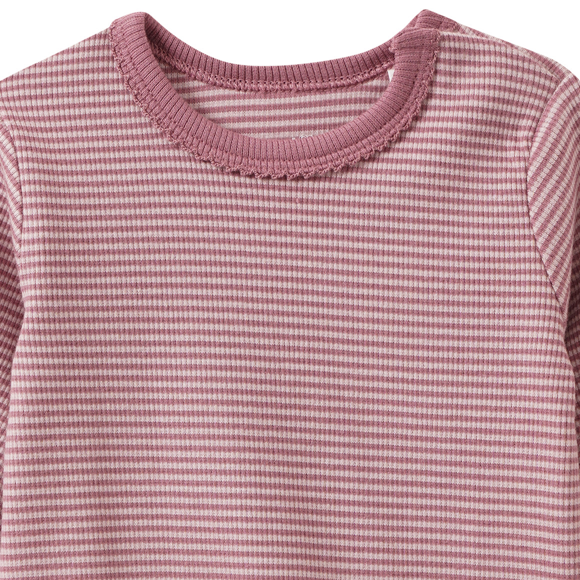 Newborn Langarmshirt mit Rippstruktur