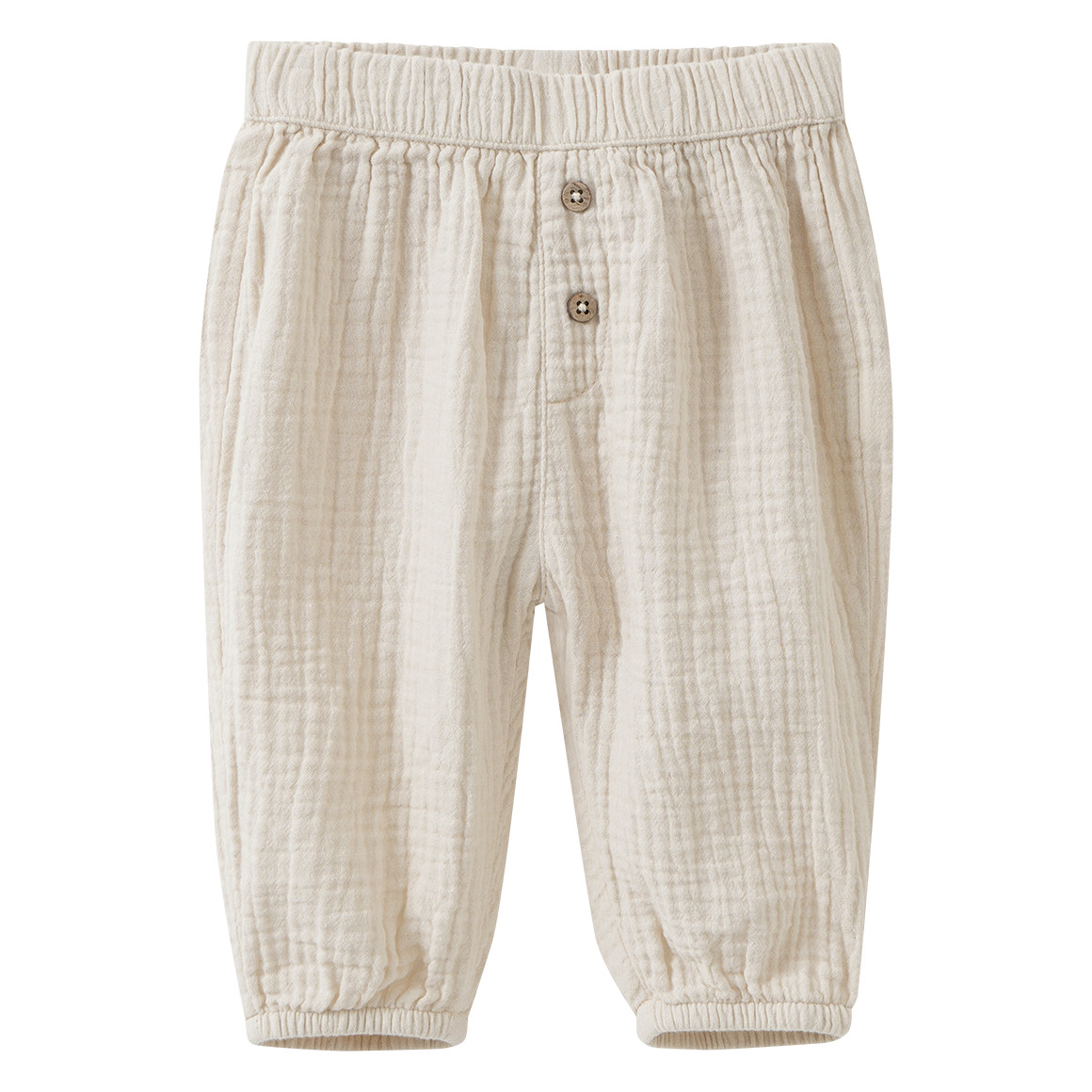 Newborn Musselinhose mit Zierknöpfen