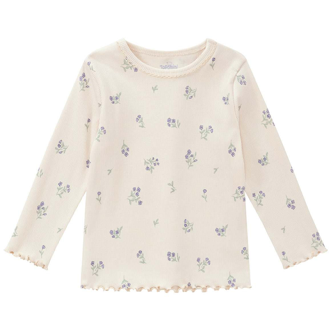 Baby Langarmshirt mit Rippstruktur