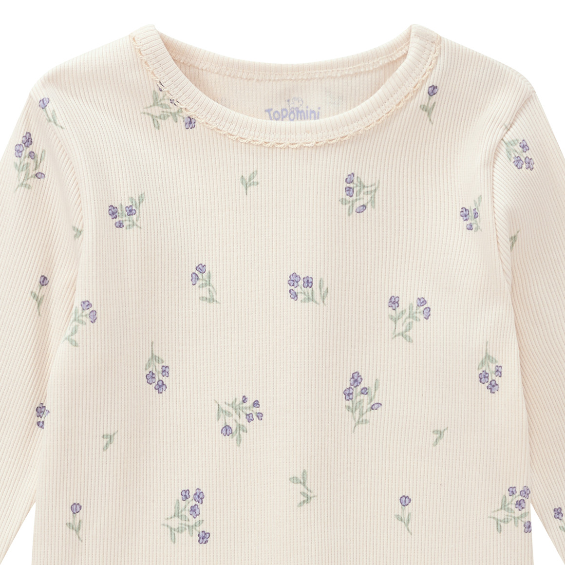 Baby Langarmshirt mit Rippstruktur