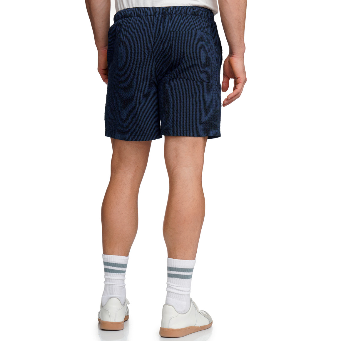 Herren Seersucker-Shorts mit Tunnelzug