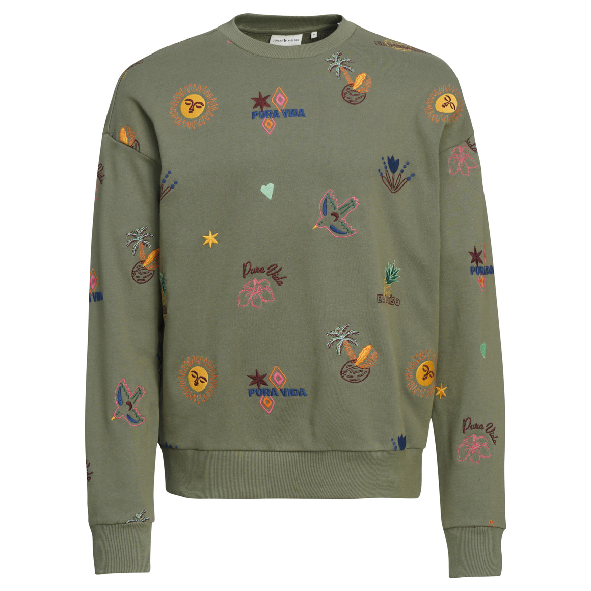 Herren Sweatshirt mit Allover-Stickerei
