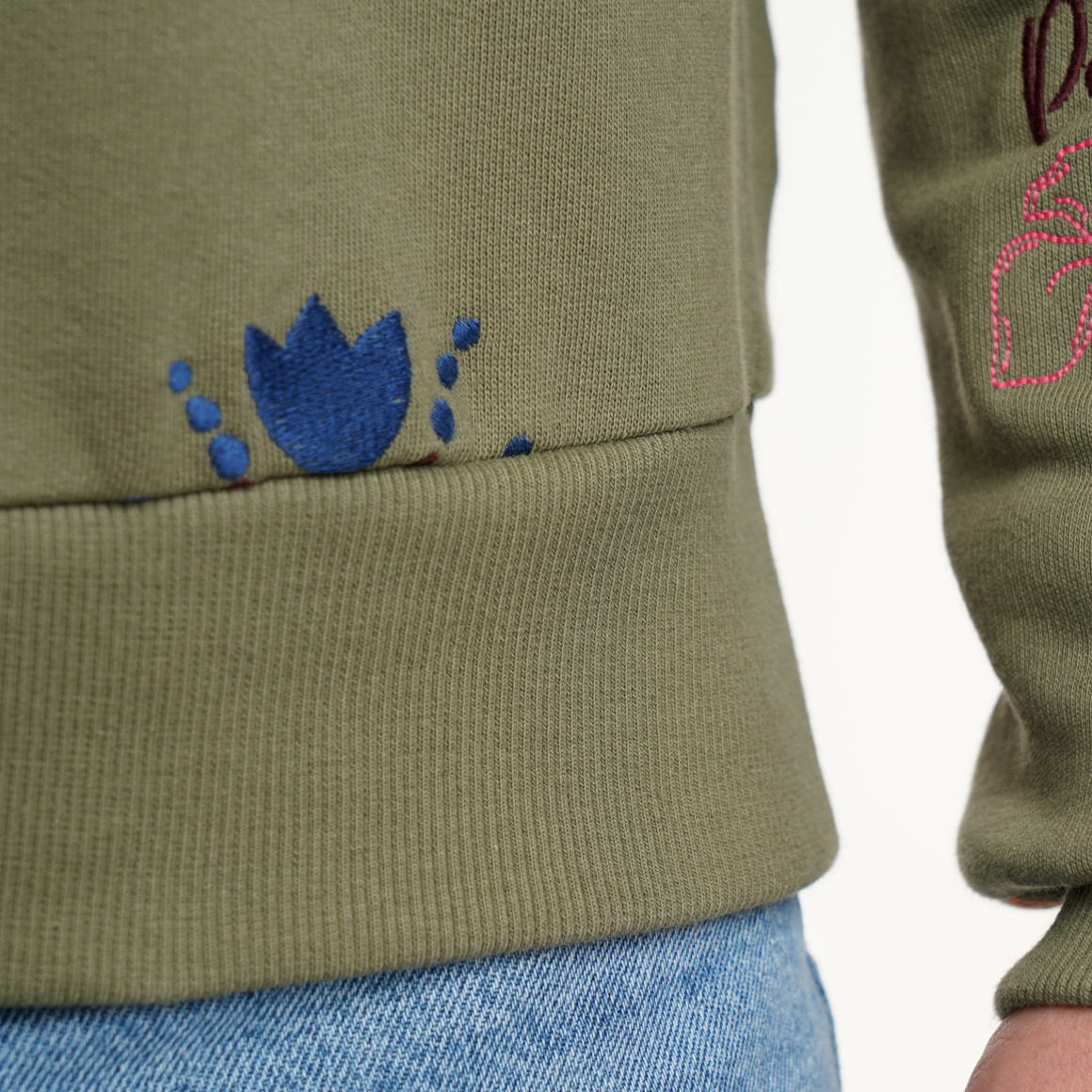 Herren Sweatshirt mit Allover-Stickerei