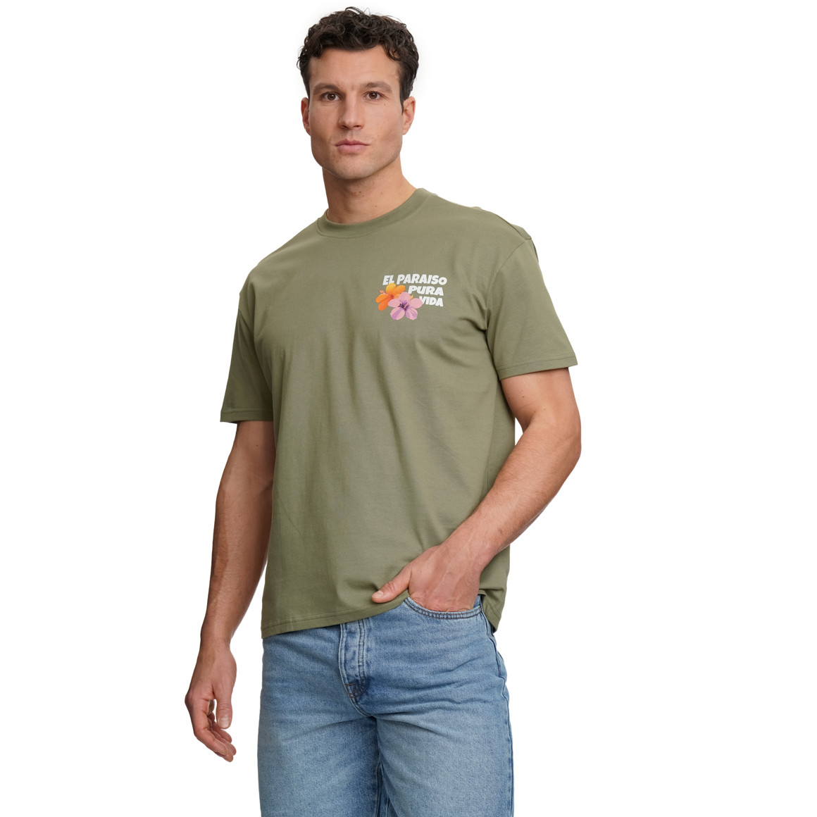 Herren T-Shirt mit Brust-Print