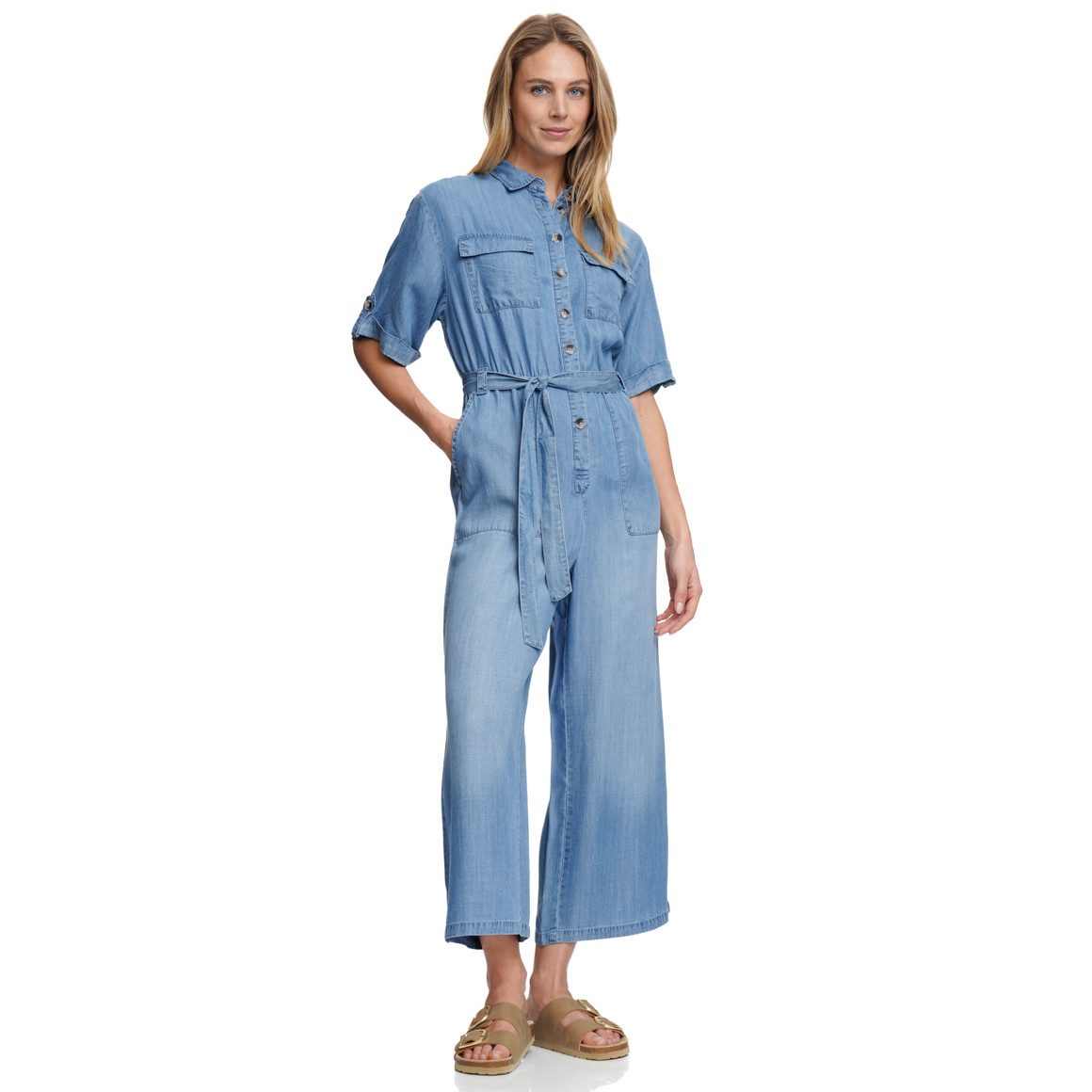 Damen Jumpsuit in Denim-Optik