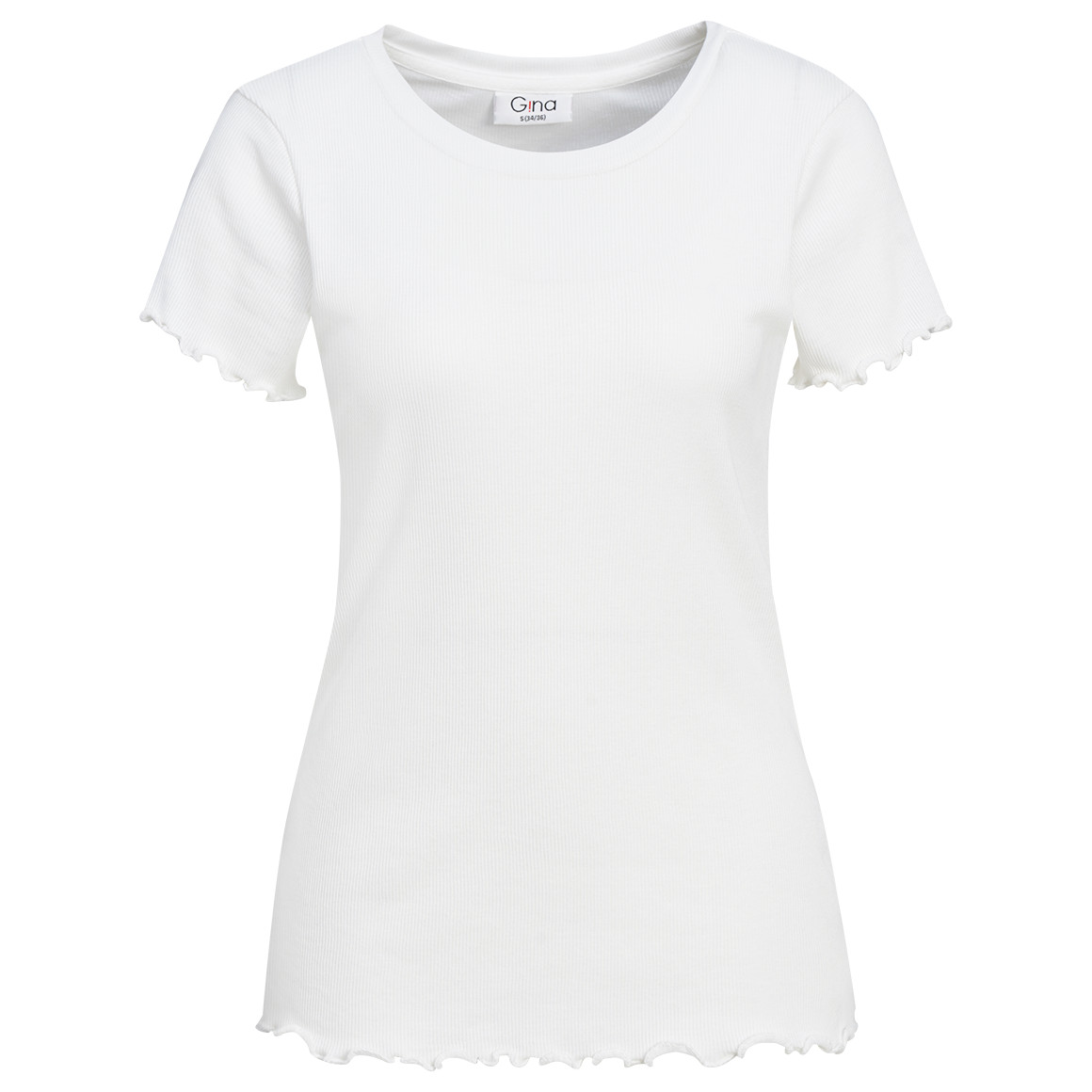 Damen T-Shirt aus Feinripp